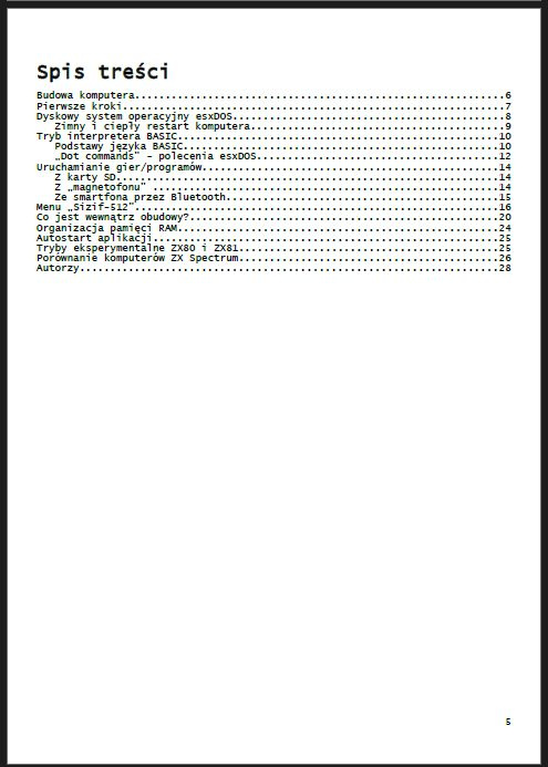 Instrukcja ZX Spectrum Neo (Sizif-512) - red. III (52 str.)