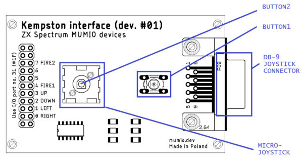 Interfejs Kempston z joystickiem - MUMIO dev #01