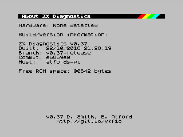 ZX Spectrum Diagnostic Card (4 x ROM)