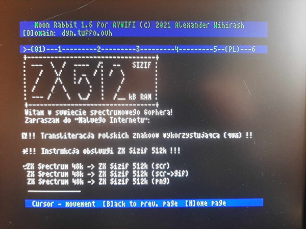 Moduł WiFi do ZX Spectrum Neo (Sizif-512)