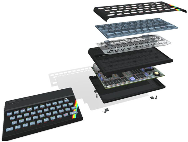 ZX Spectrum 48 Case - Complete Kit - YELLOW